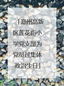 郑州高新区莲花街小学党支部为党员过集体政治生日