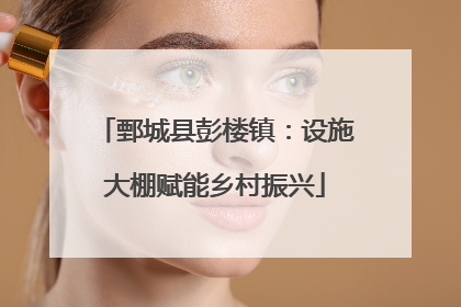 鄄城县彭楼镇：设施大棚赋能乡村振兴