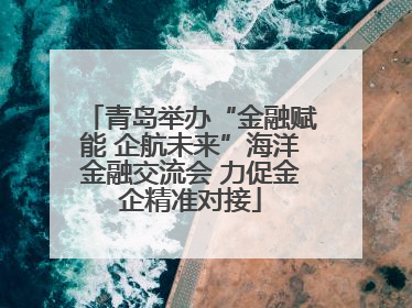 青岛举办“金融赋能 企航未来”海洋金融交流会 力促金企精准对接
