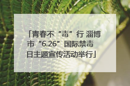 青春不“毒”行 淄博市“6.26”国际禁毒日主题宣传活动举行