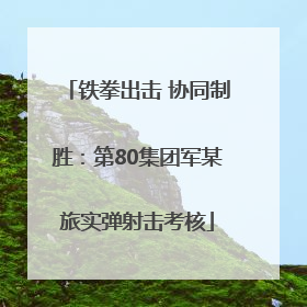 铁拳出击 协同制胜：第80集团军某旅实弹射击考核