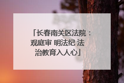 长春南关区法院：观庭审 明法纪 法治教育入人心