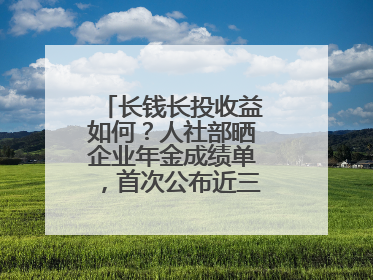 长钱长投收益如何？人社部晒企业年金成绩单，首次公布近三年累计收益率