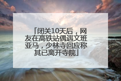 闭关10天后，网友在高铁站偶遇文班亚马，少林寺回应称其已离开寺院