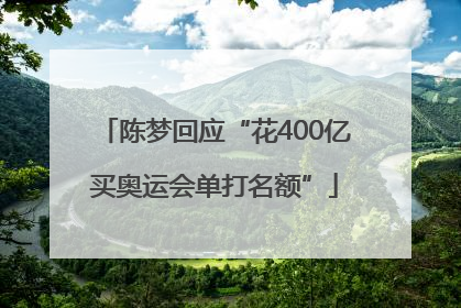 陈梦回应“花400亿买奥运会单打名额”