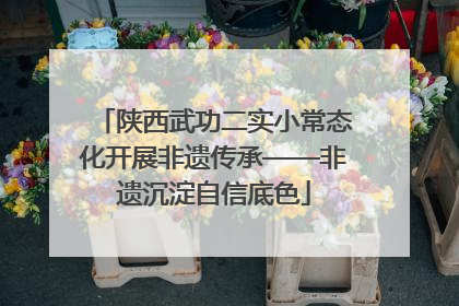 陕西武功二实小常态化开展非遗传承——非遗沉淀自信底色