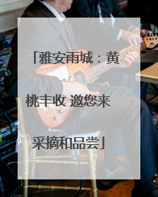 雅安雨城：黄桃丰收 邀您来采摘和品尝