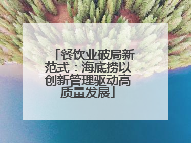 餐饮业破局新范式：海底捞以创新管理驱动高质量发展