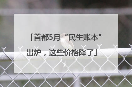 首都5月“民生账本”出炉，这些价格降了