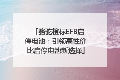 骆驼橙标EFB启停电池：引领高性价比启停电池新选择