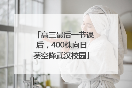 高三最后一节课后，400株向日葵空降武汉校园