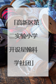 高新区第二实验小学开设星翰科学社团