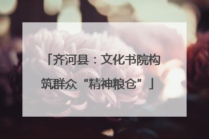 齐河县：文化书院构筑群众“精神粮仓”