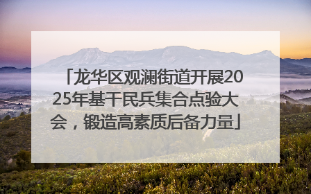 龙华区观澜街道开展2025年基干民兵集合点验大会，锻造高素质后备力量
