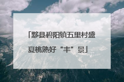 黟县碧阳镇五里村盛夏桃熟好“丰”景