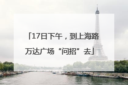 17日下午，到上海路万达广场“问招”去