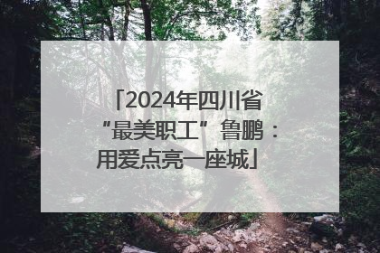 2024年四川省“最美职工”鲁鹏：用爱点亮一座城