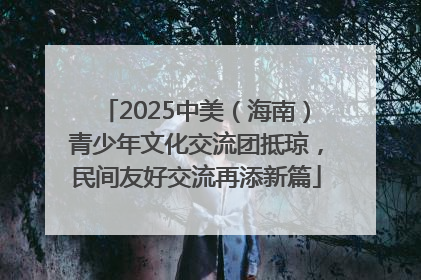 2025中美（海南）青少年文化交流团抵琼，民间友好交流再添新篇