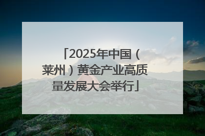 2025年中国（莱州）黄金产业高质量发展大会举行