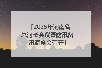 2025年河南省总河长会议暨防汛备汛调度会召开