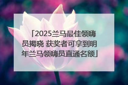 2025兰马最佳领嗨员揭晓 获奖者可拿到明年兰马领嗨员直通名额