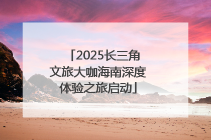 2025长三角文旅大咖海南深度体验之旅启动