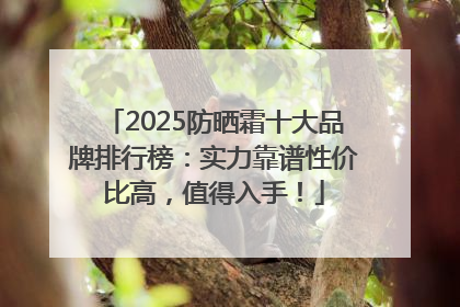 2025防晒霜十大品牌排行榜：实力靠谱性价比高，值得入手！