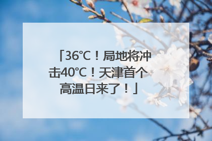 36℃！局地将冲击40℃！天津首个高温日来了！