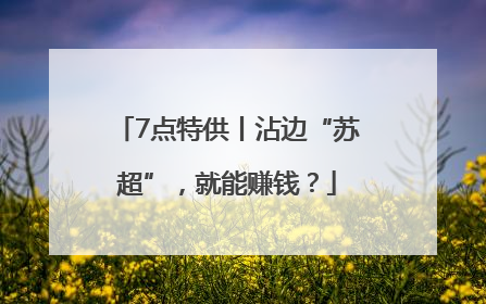 7点特供丨沾边“苏超”，就能赚钱？