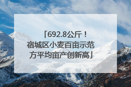 692.8公斤！宿城区小麦百亩示范方平均亩产创新高