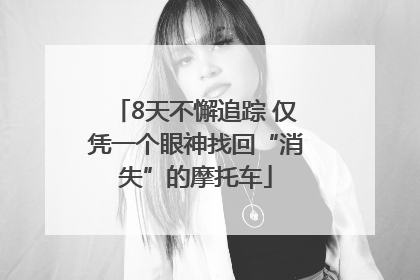 8天不懈追踪 仅凭一个眼神找回“消失”的摩托车